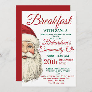 Invitación Desayuno con Santa Festiva