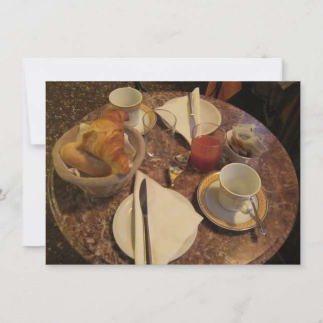 Invitación Desayuno continental (Anverso)
