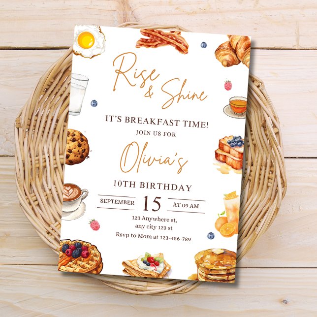 Invitación Desayuno Cumpleaños Levántate y Brilla Brunch Fies (Subido por el creador)