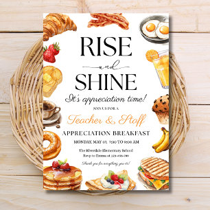 Invitación Desayuno de Agradecimiento a los Maestros, Brunch 
