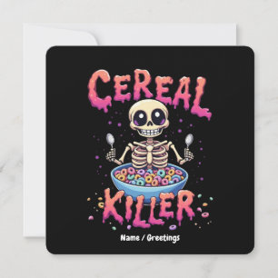 Invitación Desayuno de asesinos de cereales Gracioso Cereal B