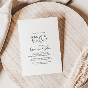 Invitación Desayuno de boda minimalista simple