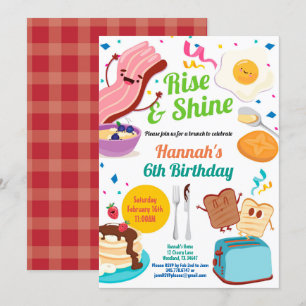 Invitación Desayuno de brunch. Cumpleaños de los niños