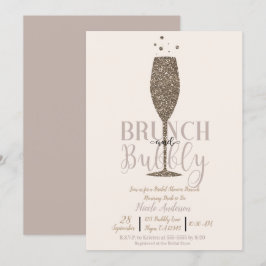Invitación Desayuno de Brunch de Champán Elegante y Dorado pa