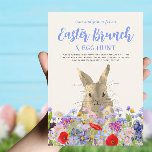 Invitación Desayuno de búsqueda de huevos de Pascua Conejo li
