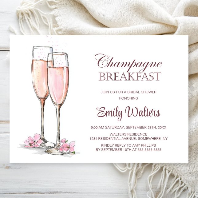 Invitación Desayuno de champán Ducha de novias (Subido por el creador)