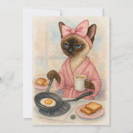 Invitación Desayuno de cocina de gato Profundamente delicioso
