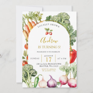 Invitación Desayuno de cumpleaños en el mercado de agricultor