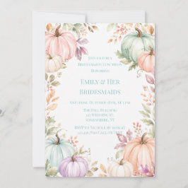 Invitación Desayuno de Damas de Honor con Calabazas Acuarela
