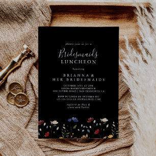 Invitación Desayuno de Damas de Honor con Flores Silvestres d