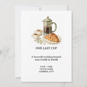 Invitación Desayuno de despedida de boda de una última taza