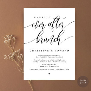 Invitación Desayuno de Elopement Felices para Siempre