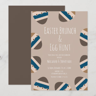 Invitación Desayuno de Huevos de Pascua de Chocolate Caza de