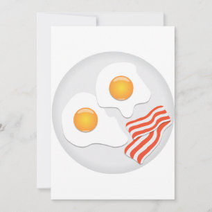 Invitación Desayuno de Huevos Fritos y Tocino