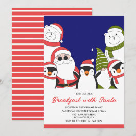 Invitación Desayuno de Navidad con Osos Fríos de Gnome Santa