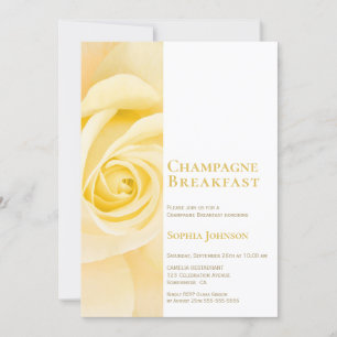 Invitación Desayuno de Novias Rosas Amarillas Modernas Champa