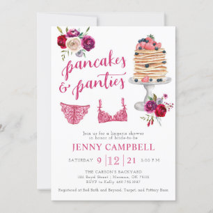 Invitación Desayuno de Panqueques y Ropa Interior para Desped