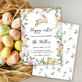 Invitación Desayuno de Pascua Bunny Happy
