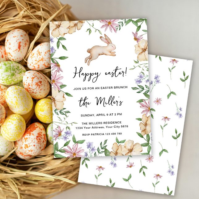 Invitación Desayuno de Pascua Bunny Happy (Subido por el creador)