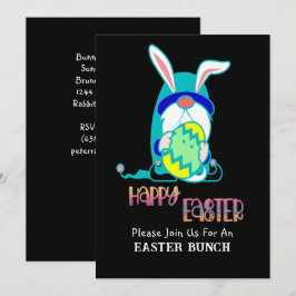 Invitación Desayuno de Pascua Feliz con Gnome y Huevo