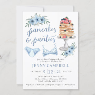 Invitación Desayuno de Tortitas y Ropa Interior para Despedid