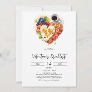 Invitación Desayuno del Día de San Valentín, Desayuno del Día