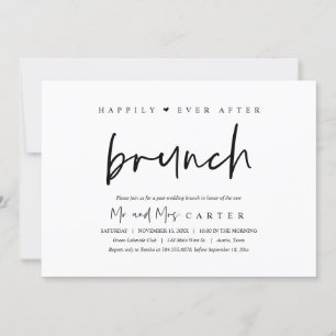 Invitación Desayuno después de la celebración de la boda feli