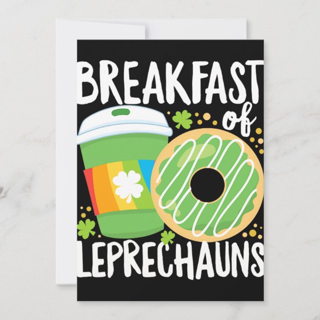 Invitación desayuno diario de san patricks café de leprechaun (Anverso)