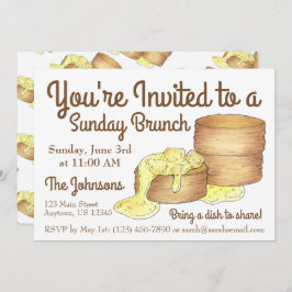 Invitación Desayuno Dominical Brunch Biscuits Salchicha Gravy