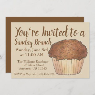 Invitación Desayuno Dominical Brunch Streusel Crumb Muffin