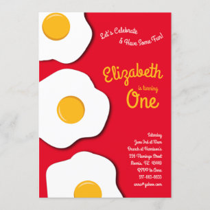 Invitación Desayuno dulce Brunch niños Primer cumpleaños Fies