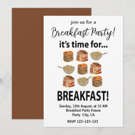 Invitación Desayuno Es Hora De Desayunar