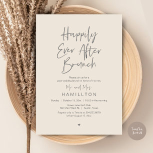 Invitación Desayuno Felices para Siempre, Fiesta de Boda Inti