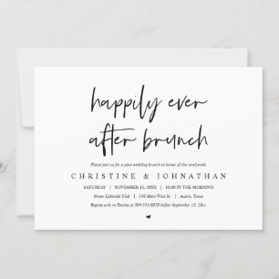 Invitación Desayuno feliz para siempre después, post boda