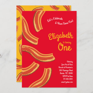 Invitación Desayuno lindo Brunch niño primer cumpleaños Fiest