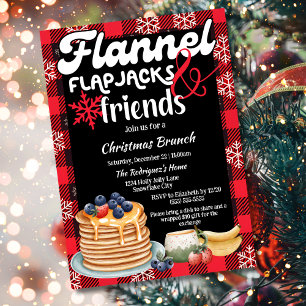 Invitación Desayuno navideño de Flannel Flapjacks y amigos