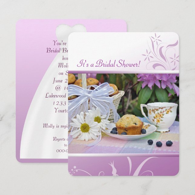 Invitación Desayuno nupcial Brunch (Anverso / Reverso)