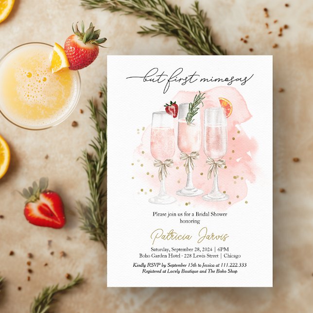 Invitación Desayuno Nupcial con Mimosas Primero (Subido por el creador)