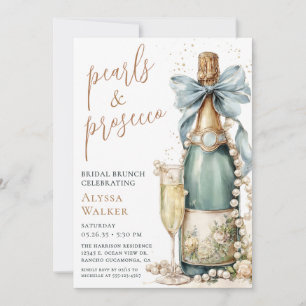 Invitación Desayuno nupcial con Perlas y Prosecco