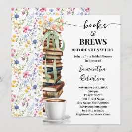 Invitación Desayuno Nupcial de Libros y Cervezas de Flores Si
