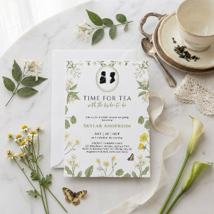 Invitación Desayuno nupcial de té floral Regencia