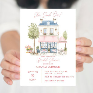 Invitación Desayuno Nupcial en Café Parisino por la Tarde