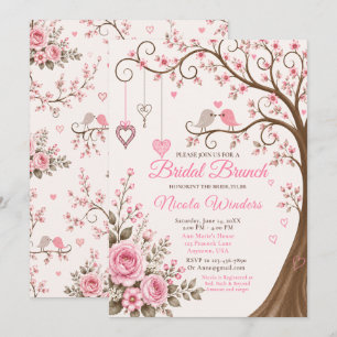 Invitación Desayuno Nupcial Flor de Rubor