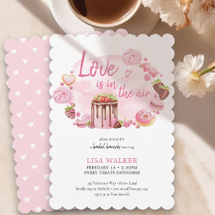 Invitación Desayuno nupcial Love Pink Donut y Dulces Golosina