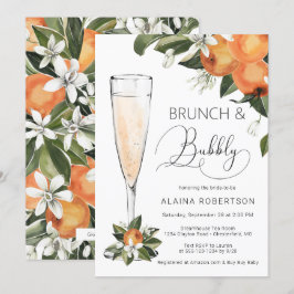 Invitación Desayuno nupcial y Mimosa Flor de Naranja con Burb