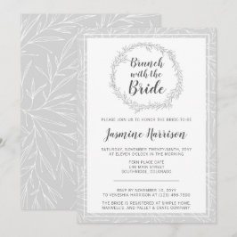 Invitación Desayuno Tardío Con La Novia Corona Botánica Moder