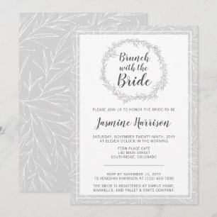 Invitación Desayuno Tardío Con La Novia Corona Botánica Moder