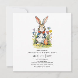 Invitación Desayuno tardío de Pascua y búsqueda de huevos | C