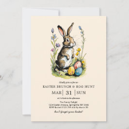 Invitación Desayuno tardío de Pascua y búsqueda de huevos | C