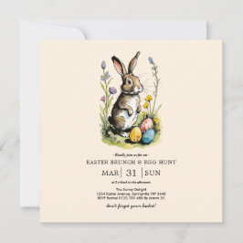 Invitación Desayuno tardío de Pascua y búsqueda de huevos | C